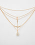 Multi-strand chain necklace with seashell
