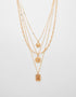 Multi-strand chain necklace with medallion