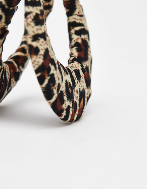Maxi leopard hoop earrings