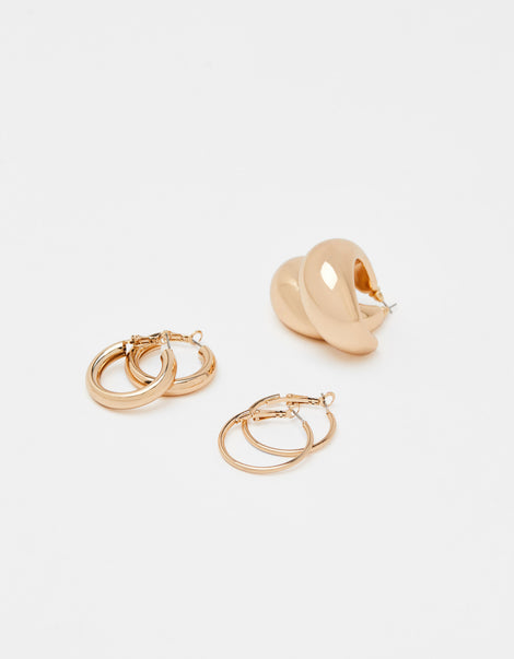 Pairs of hoop earrings